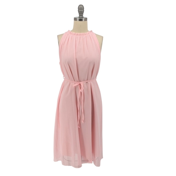Kojoon Halter Maternity Tunic Dress Pink S waist tie preppy princess bohemian - Picture 1 of 9